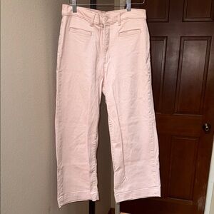 Levi’s Ribcage Wide Leg Crop Pants Light Rose Pink Women’s Size 28 x 26